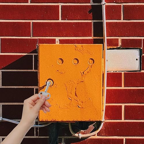 Miniatura 7 de DOITOOL 4 unids llave eléctrica del gabinete de la aleación del cinc de la caja del medidor de agua de la caja de la llave del zócalo del triángulo