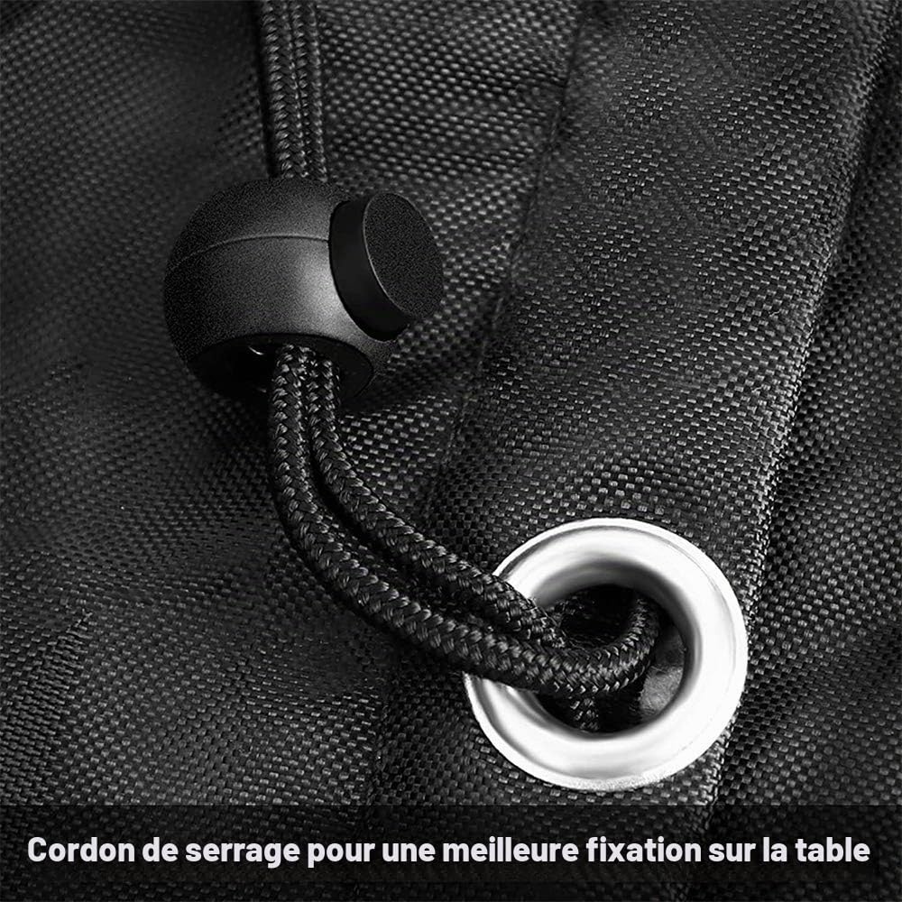 Housse de table de poker imperméable 420D Oxford Housse de protection anti-poussière pour tables de poker de forme ovale, avec cordon de réglage ourlets