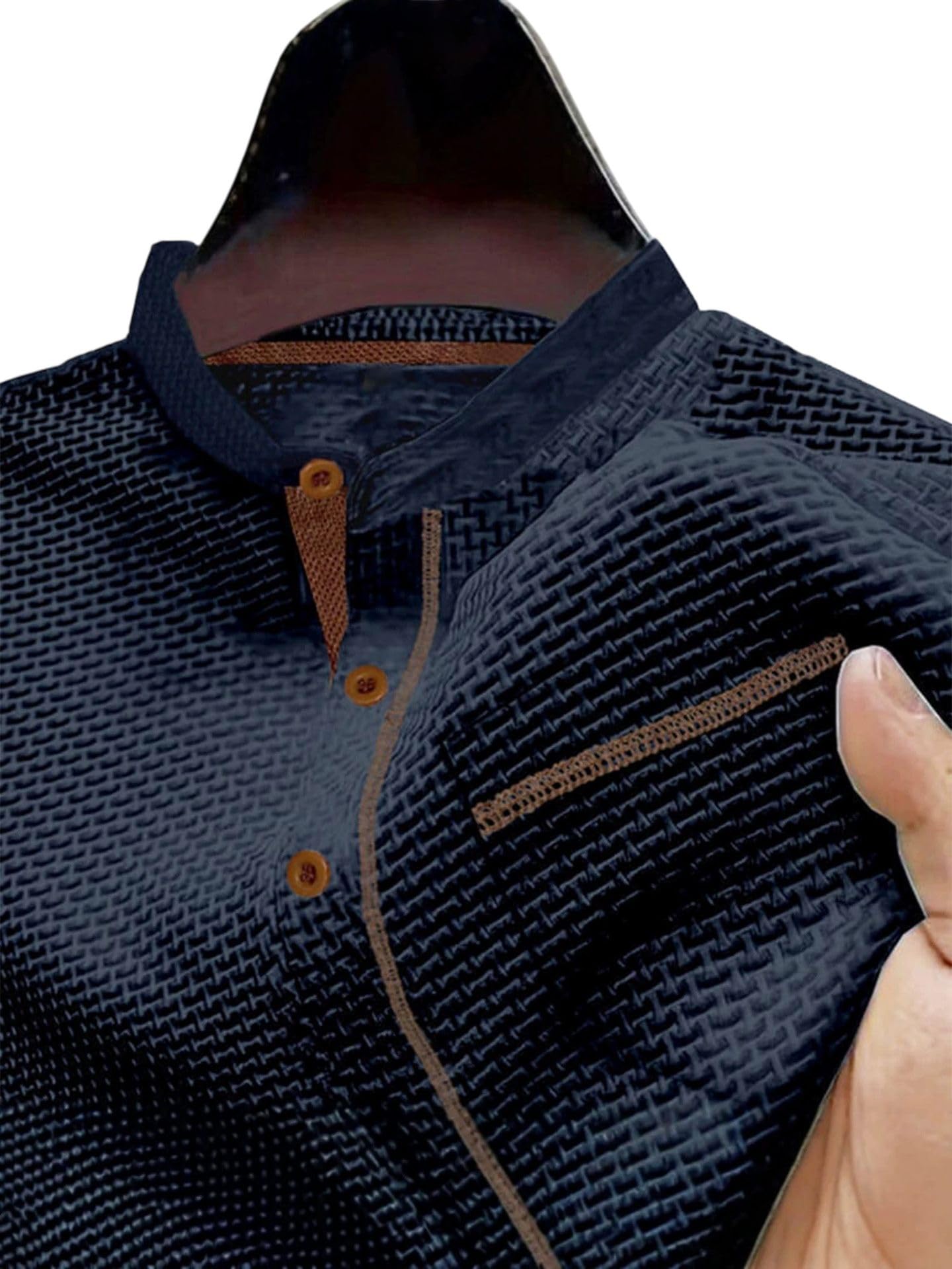 Męska koszulka polo z litego jedwabiu lodowego z krótkim rękawem slim fit do biura podróży weekendowych na co dzień