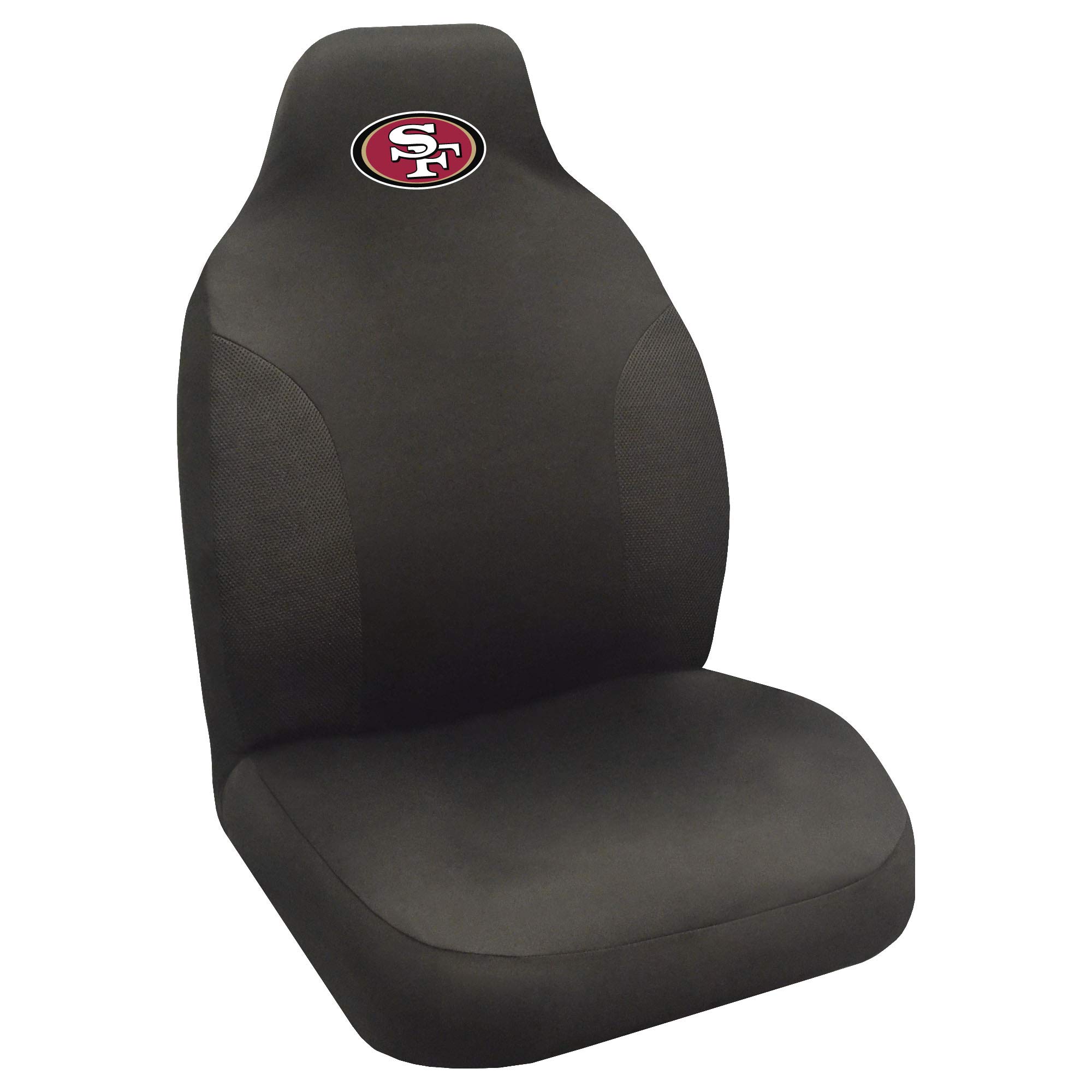 FANMATS NFL San Francisco 49ers Embroidered Seat Cover, Black, 20"x48"