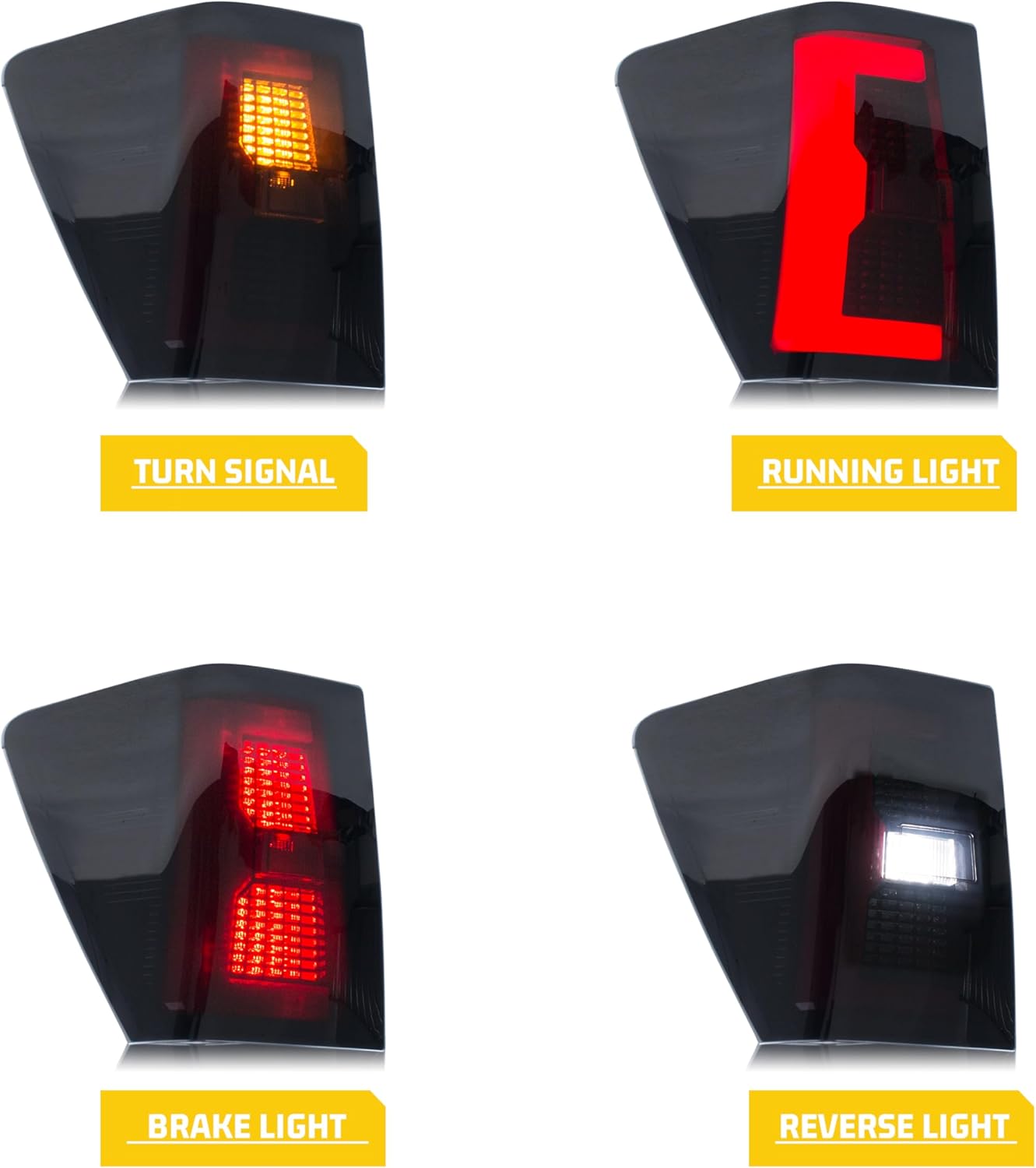 Tail Lights Assembly Compatible with Jeep Grand Cherokee 2005-2006 Sequential Turn Signal Black Rear Lamps Accessory