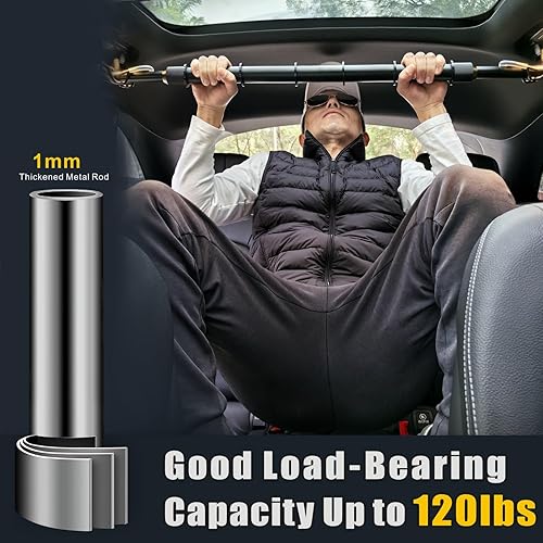 Miniatura 3 de Barra de suspensión de ropa de coche resistente de 30 a 66 pulgadas, barra de tela de viaje para SUV, camión, caravana, armario, poste de metal