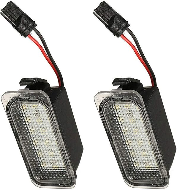 2Pcs SMD 18 LED License Plate Light, Number Plate Light for F-ord Fiesta Focus C-Max Mondeo Galaxy S-Max Kuga J-Aguar XJ XF 542119