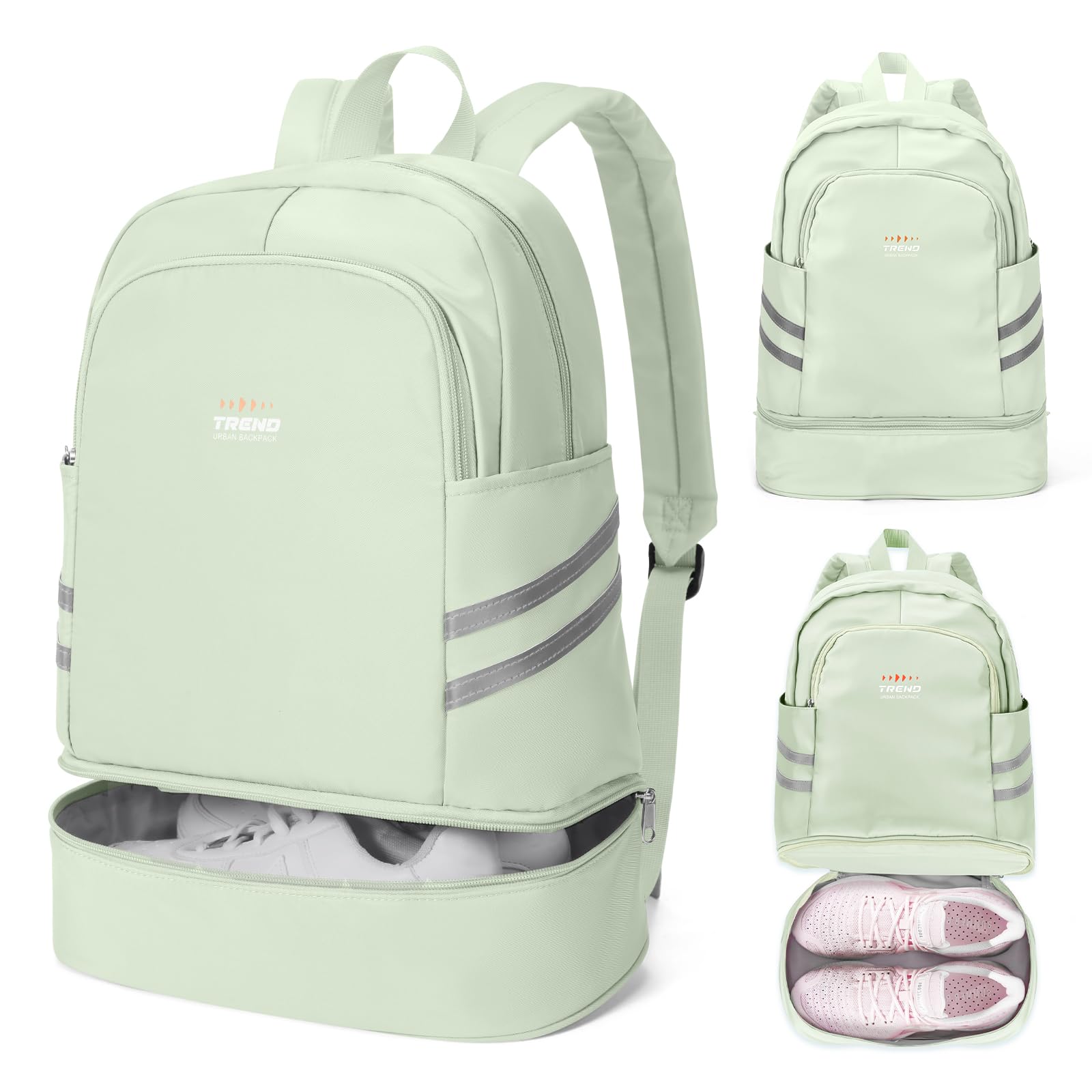 coofay Gym Backpack For Women Waterproof Backpack With Shoe Compartment Lightweight Travel Backpack Sports Backpacks Small Gym Bag