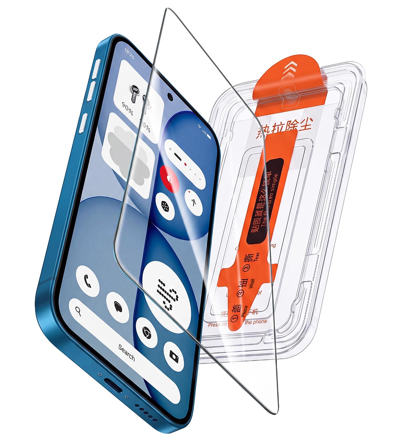 Lensarmor EZ Fit Compatible with Nothing Phone 4a Tempered Glass Screen Protector, 9H+, Military Grade, Optical Fingerprint Compatible, Easy Installation Tray, Re-Register Biometrics, HD Clear & Case Friendly-image-47