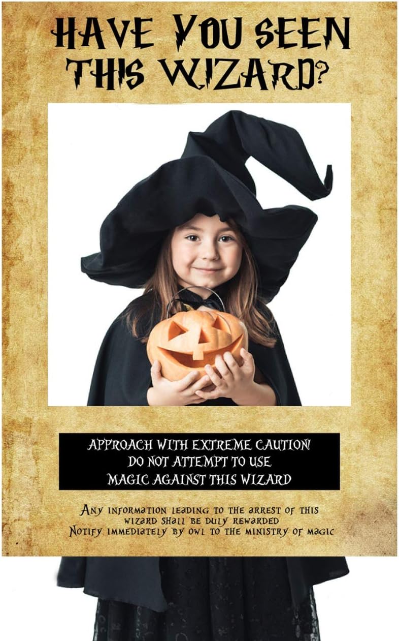 Playcrate Wizard Selfie Frame Photo Selfie Booth Have You seen This Wizard Frame Prop Kids Halloween Birthday Party Decorations