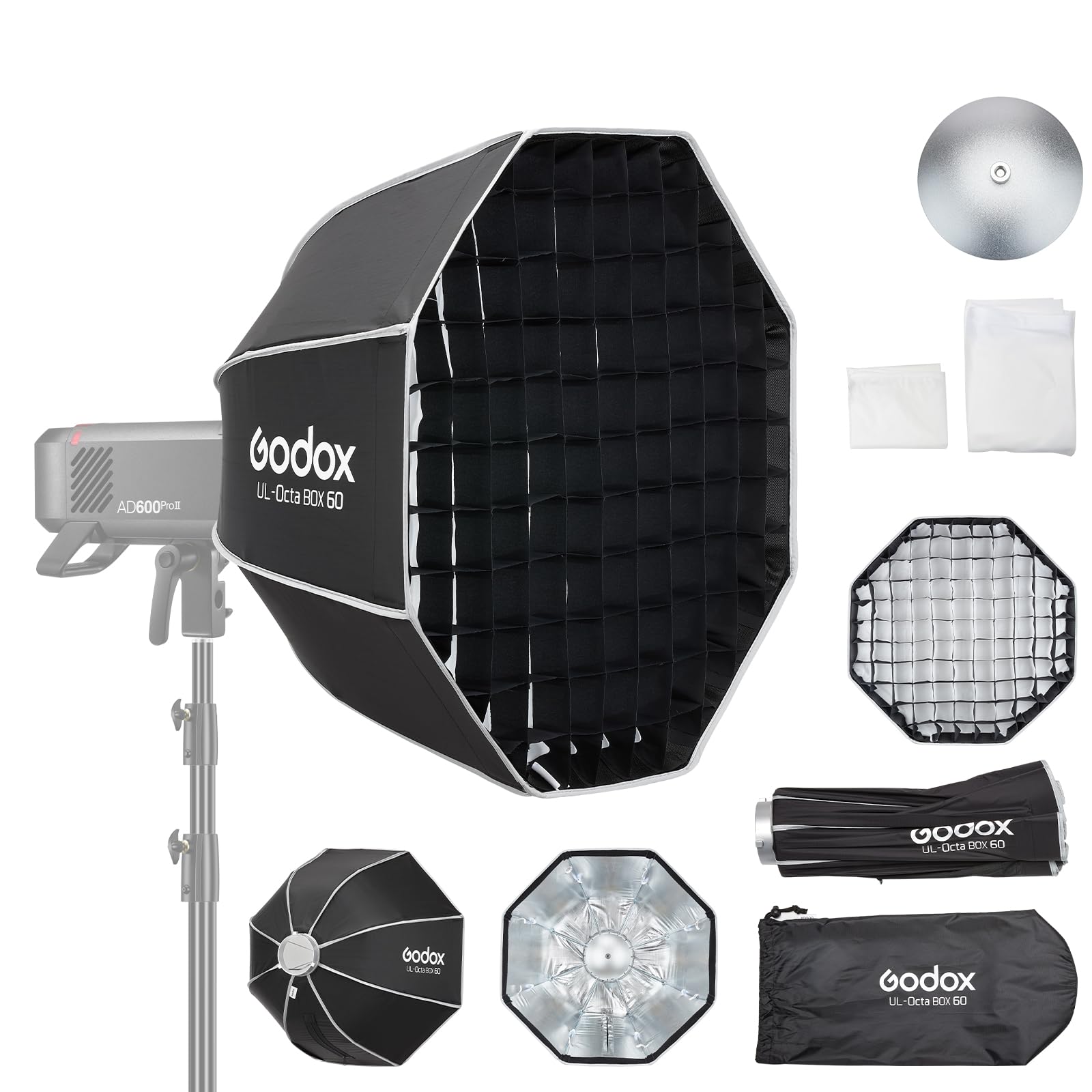 GODOX UL Softbox para fotografía, video, estudio, retrato y fotografía de productos (octa 60)
