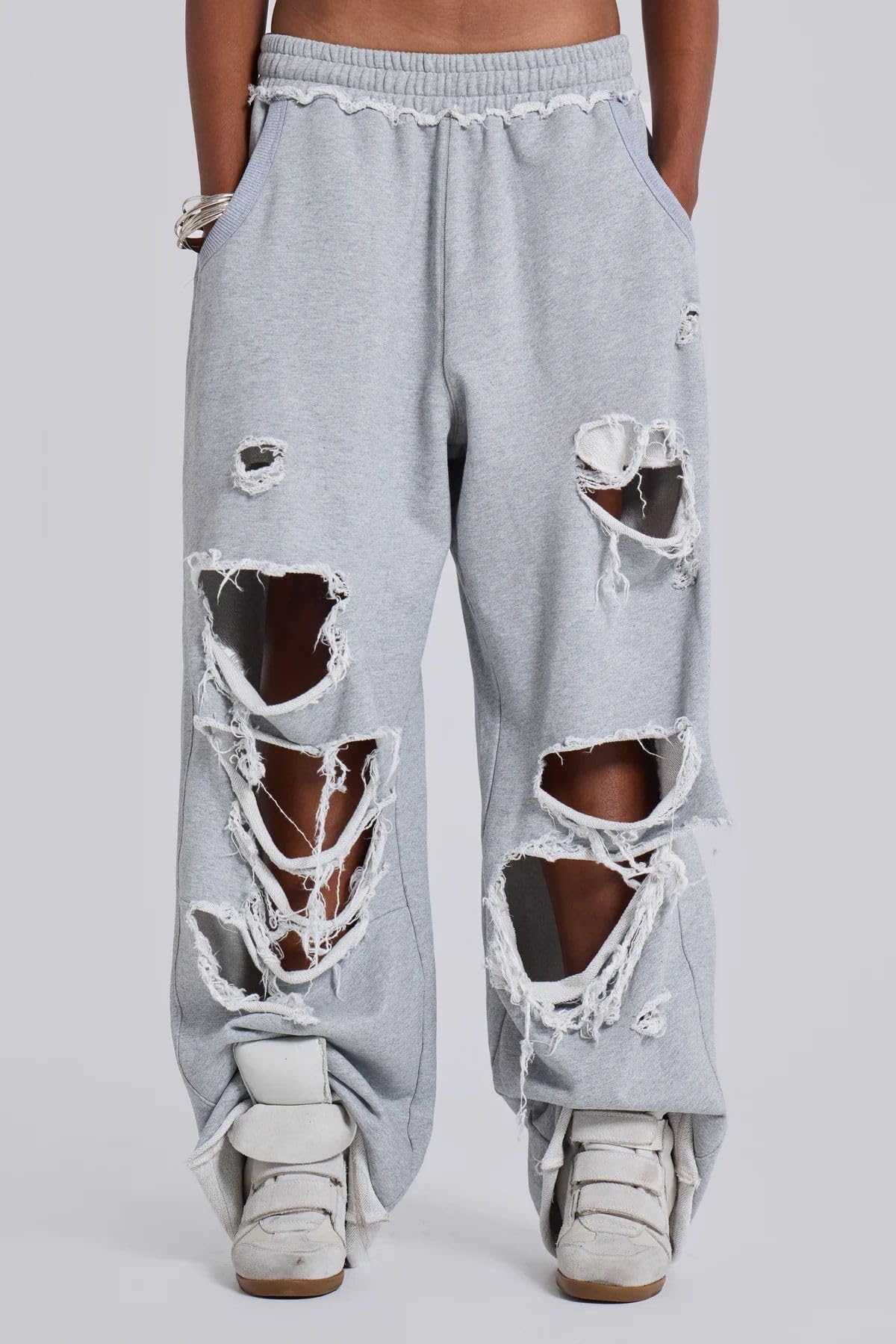 y2k Streetwear Baggy-Hose, trendige Cargo-Jogginghose im Used-Look, übergroße Sweathose für Hip-Hop-Tanz, Skateboarding, Unisex