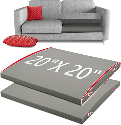 Miniatura 11 de HAVARGO Soporte para cojín de sofá para asiento hundido 20X20X2 pulgadas de espuma de mayor densidad debajo del cojín del sofá con tela de malla