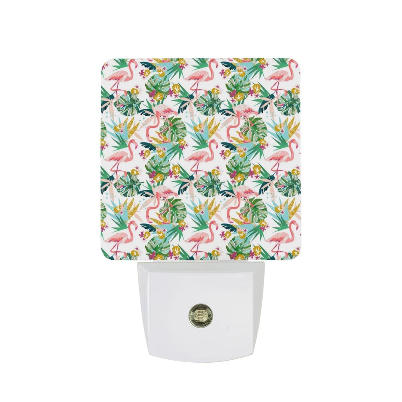 Nqrxadcrt Style Tropical Pink Flamingo Night Light Plug In Wall Lights Bedside Lamp Bedrooms Home Hallways Decoration