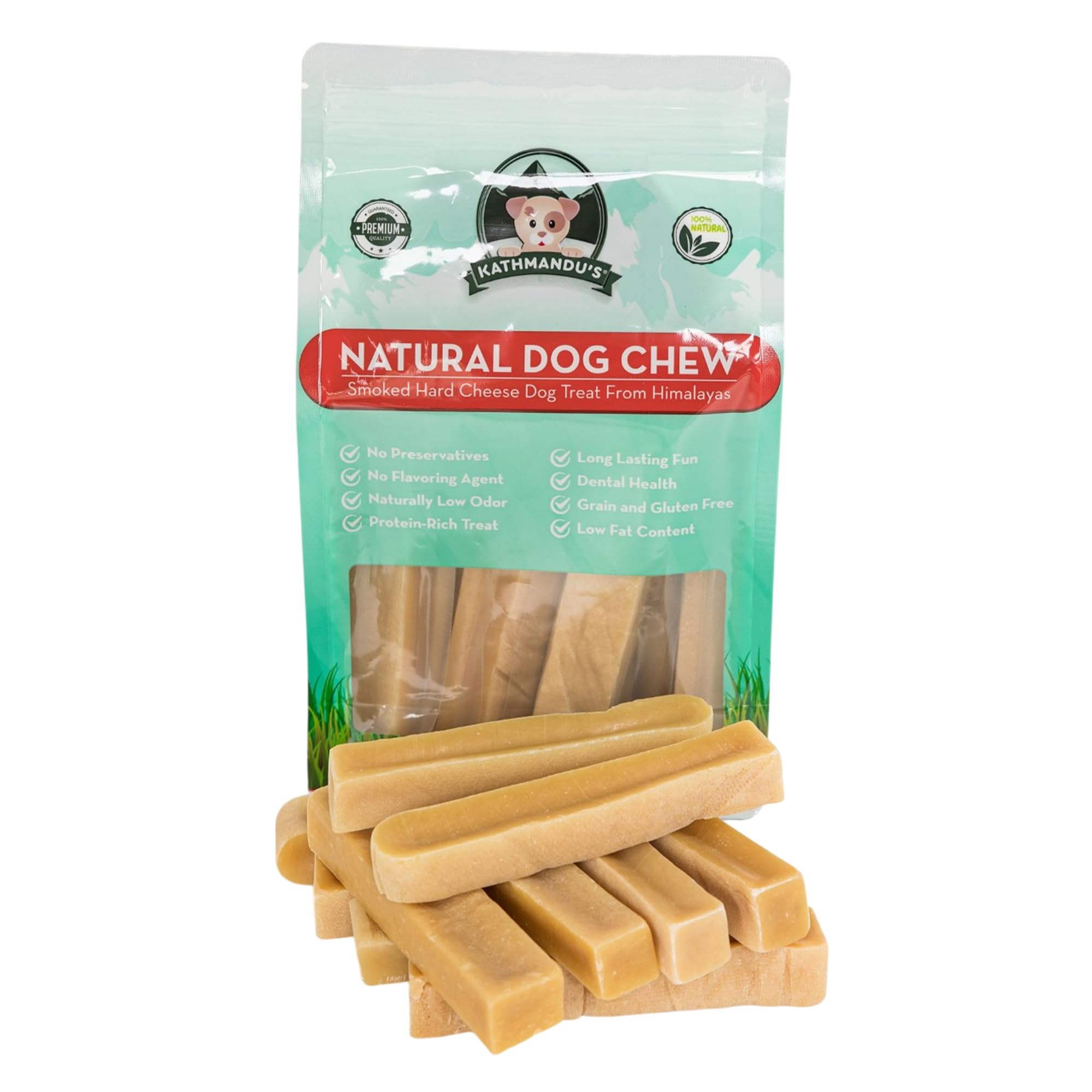 Authentic Himalayan Yak Cheese for Dogs - Medium (Pack of 10) - Sourced from Pristine Himalayan Foothill, Rawhide-Free, NO preservatives