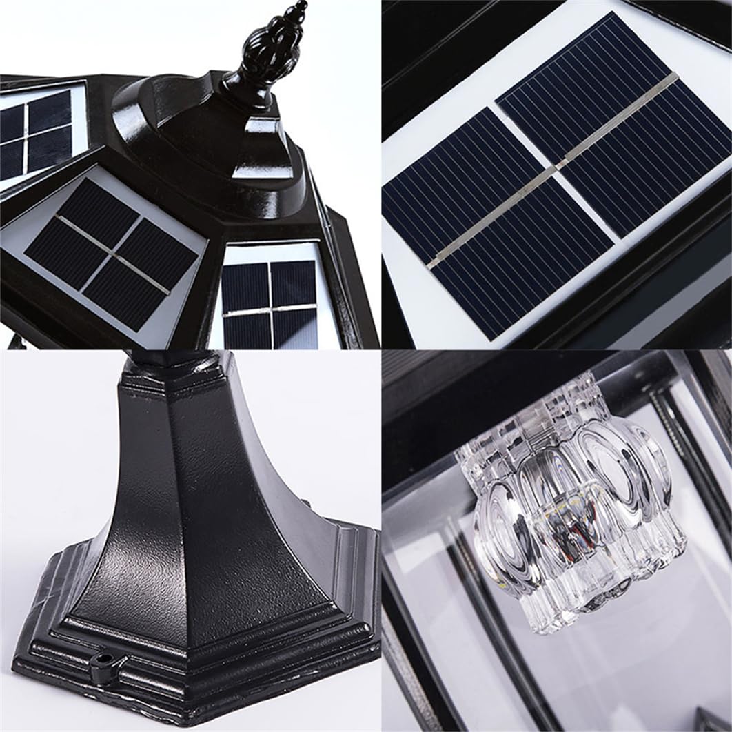 Lampada A Colonna Impermeabile Con Ricarica Solare, Impermeabile