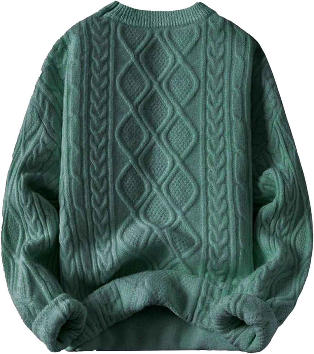 Aelfric Eden Women's Oversized Cable Knit Crewneck Sweaters Long Sleeve Sweater Chunky Loose 2025 Outfits Pullover - Image 3