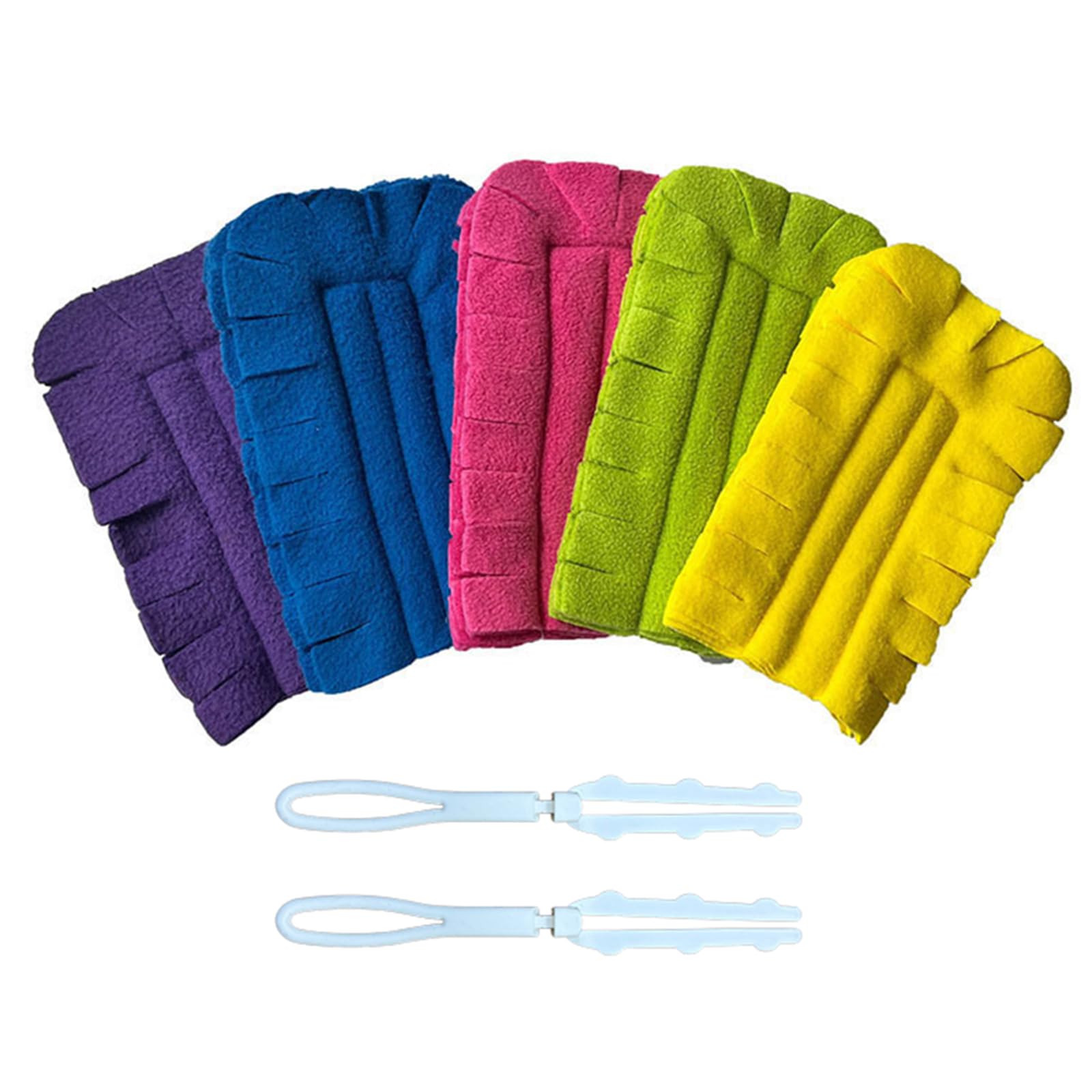 Getbstoop 5Pcs 360° Electrostatic Duster Refills, Compatible With Swiffer Duster Handles, 2026 New Washable Reusable Microfiber Pads Fleece Dusters Refills For Dusting Cleaning Home Blinds Car