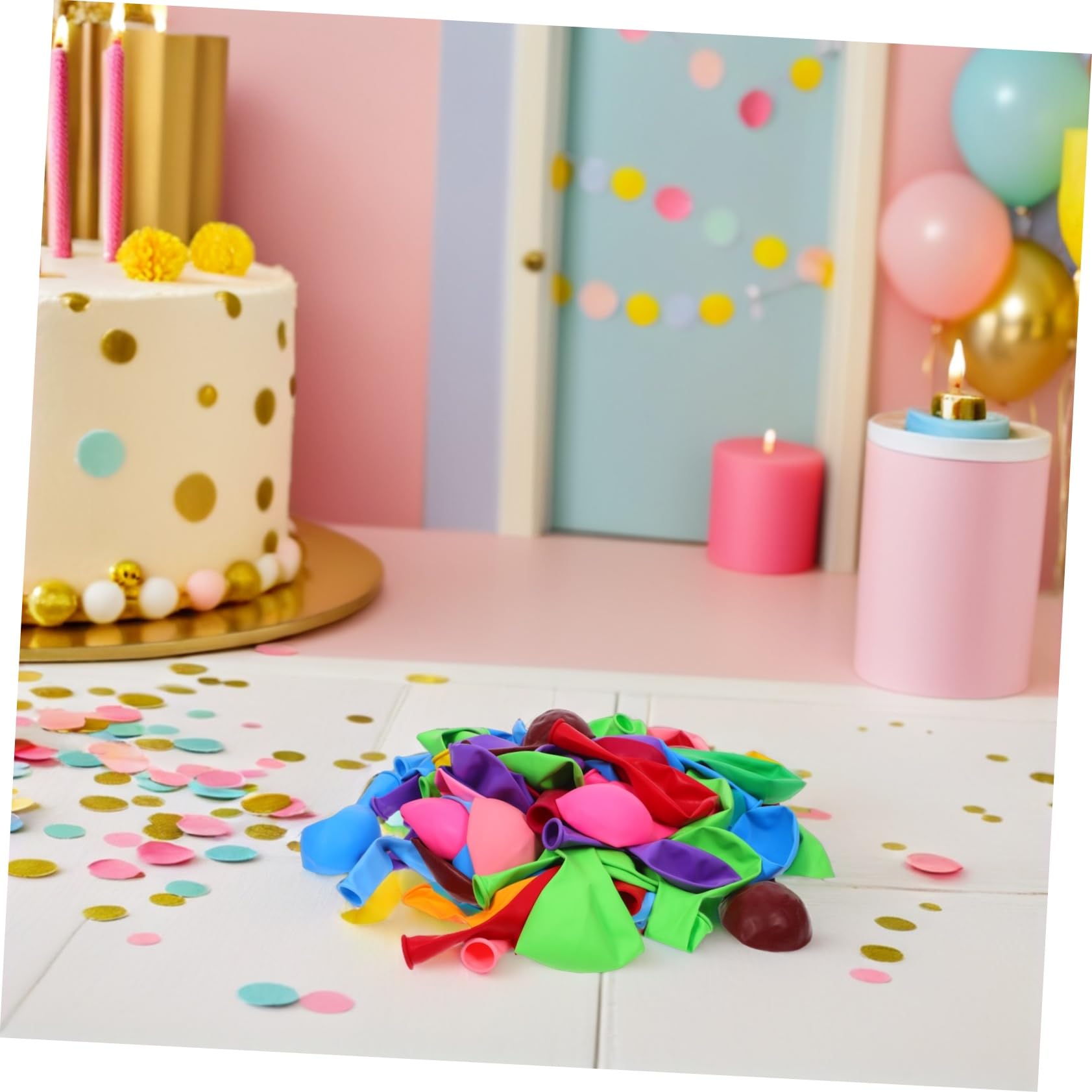 Globos de Látex Multicolor, 200 Unidades para Fiestas y Bodas