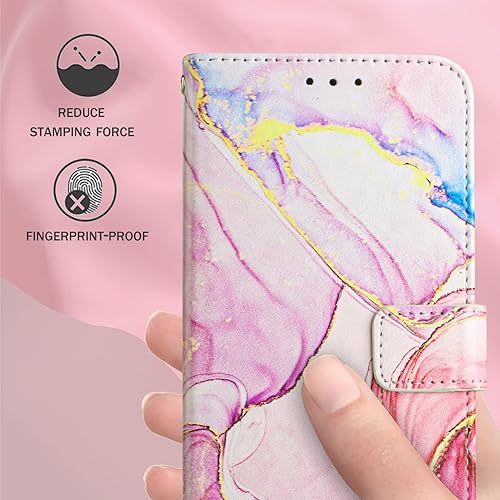 Miniatura 2 de Funda para Xiaomi Poco M4 Pro 4G, funda de piel tipo cartera con tarjetero y soporte para tarjetas para niñas y mujeres, diseños de moda de mármol,