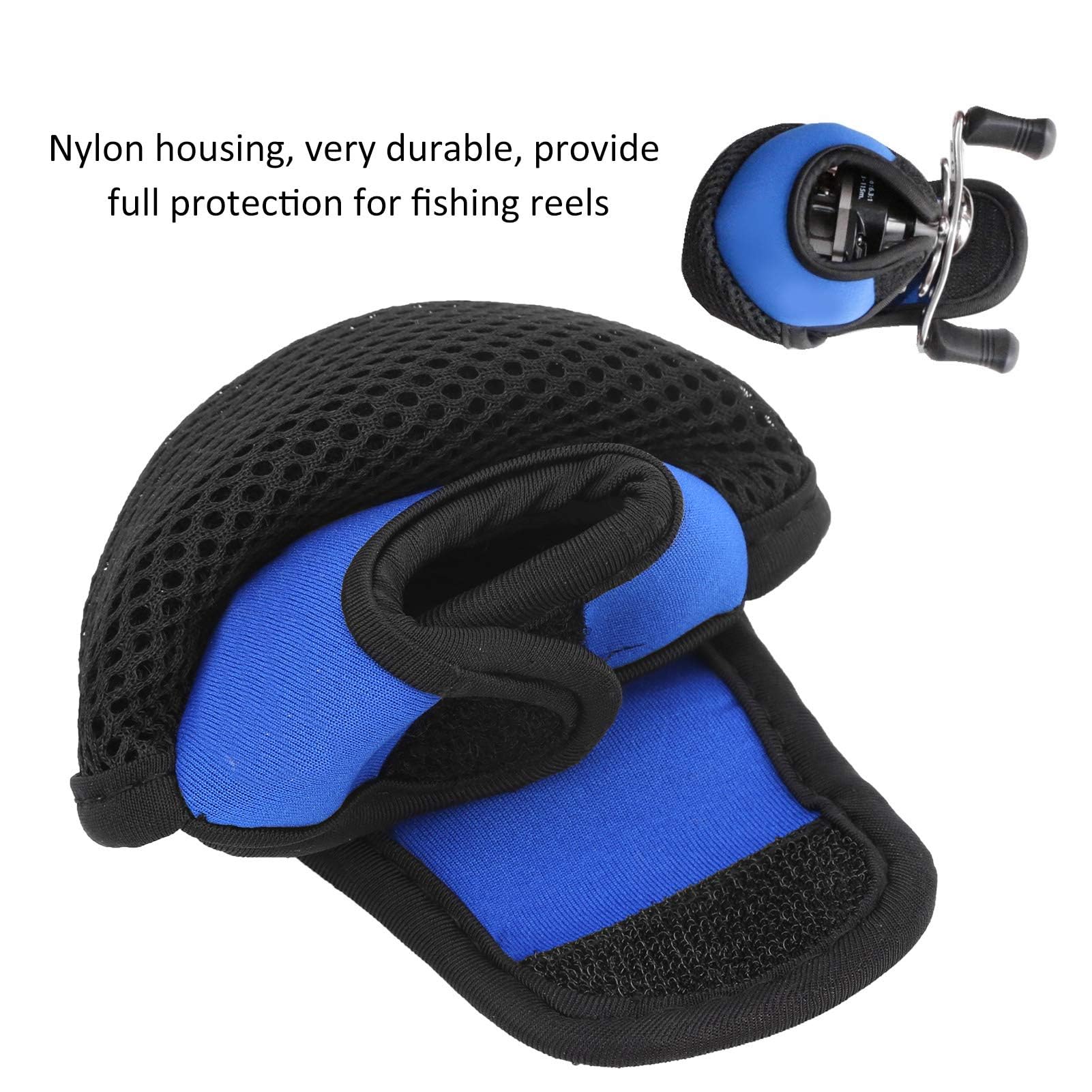 Custodia Protettiva Per Mulinello Da Pesca HERCHR – 2 Pezzi In Neoprene E Nylon, Antiurto E Traspirante, Misura 150x115 Mm, Adatta Per Baitcasting E Mulinelli Da Esca - 3