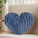 16 Pink Heart Oreiller décoratif pour Couch Bed Room Decor.Coeur en forme, doux Faux Fur, Esthetic Room Demor pour chambre à coucher salon, vacances et cadeau de la Saint-Valentin pour les filles