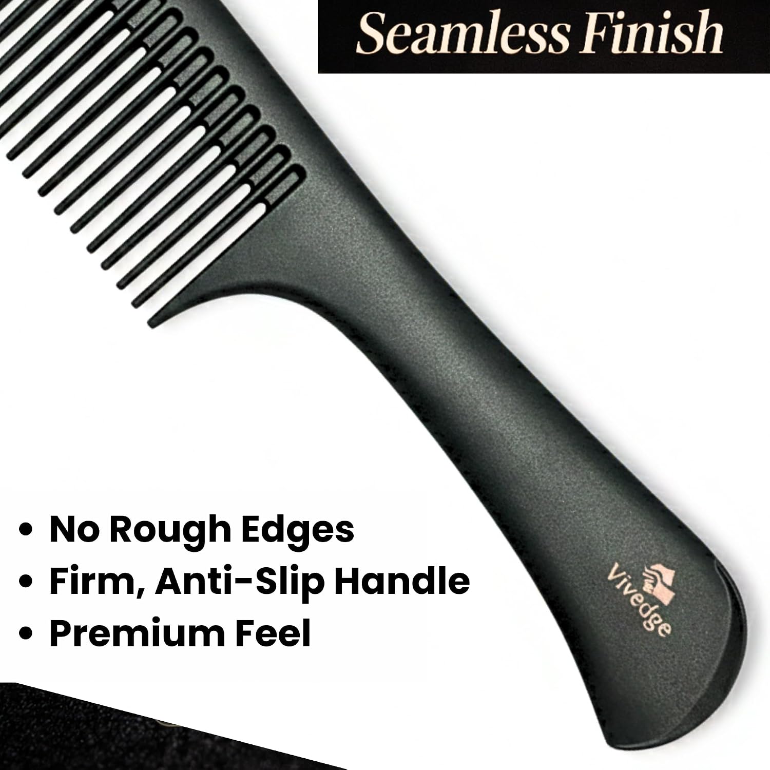 Carbon Fiber Styling Comb, Anti Static Hair Comb for Men & Women, Detangling & Frizz Control, Heat Resistant Comb for Straight, Curly, Thick & Wavy Hair
