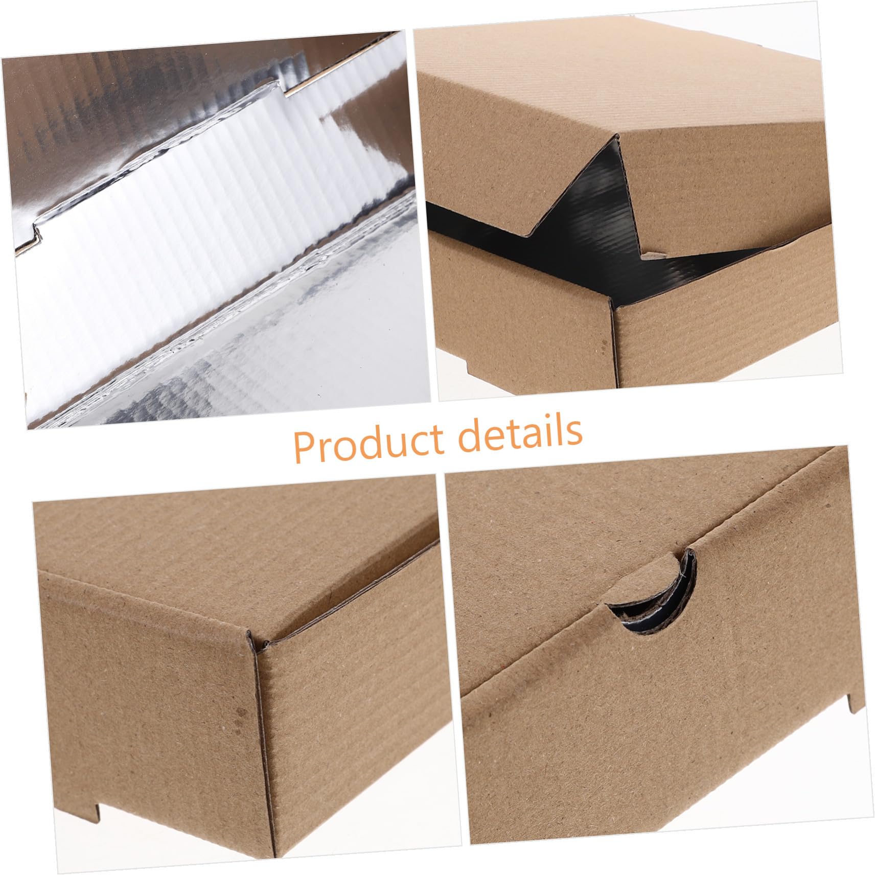 10 piezas Caja para Pizza de Cartón Corrugado Grueso de Unidades Contenedor para Llevar y Almacenar Alimentos para Restaurantes Pizzerías y Picnic