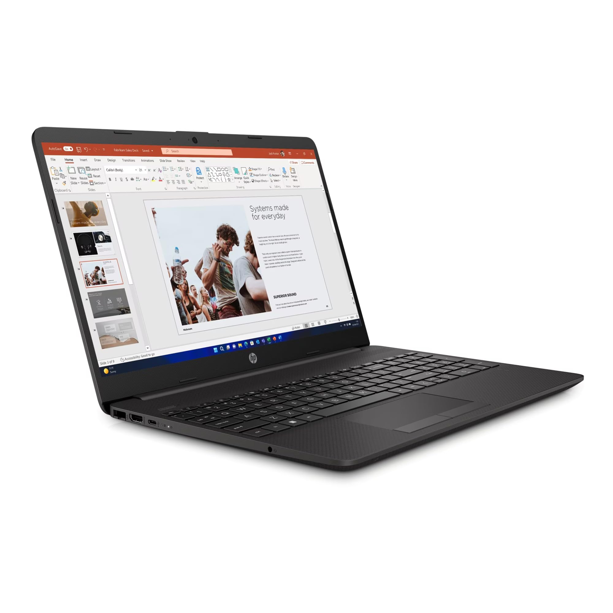 HP 250, Notebook Pc Portatile, Display FHD 15,6’’, CPU Intel Core i5, 16 GB Ram DDR4, 256 GB SSD e HDD 500Gb, Windows 11 Pro