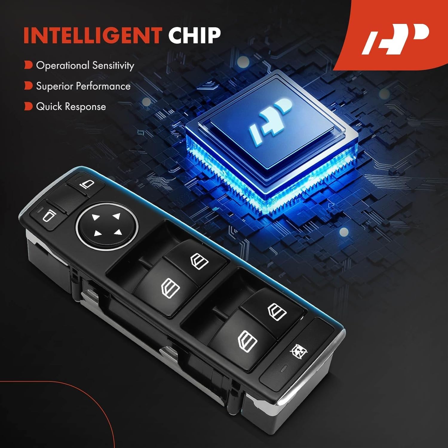 A-Premium Master Power Window Switch Compatible with Mercedes-Benz GLE300d, GLE350, GLE400, GLE43 AMG, GLE550, GLE550e, GLE63 AMG, GLE63 AMG S, GL350, GL450, GL550, GL63 AMG, CLA250, CLA45 AMG, GLA250