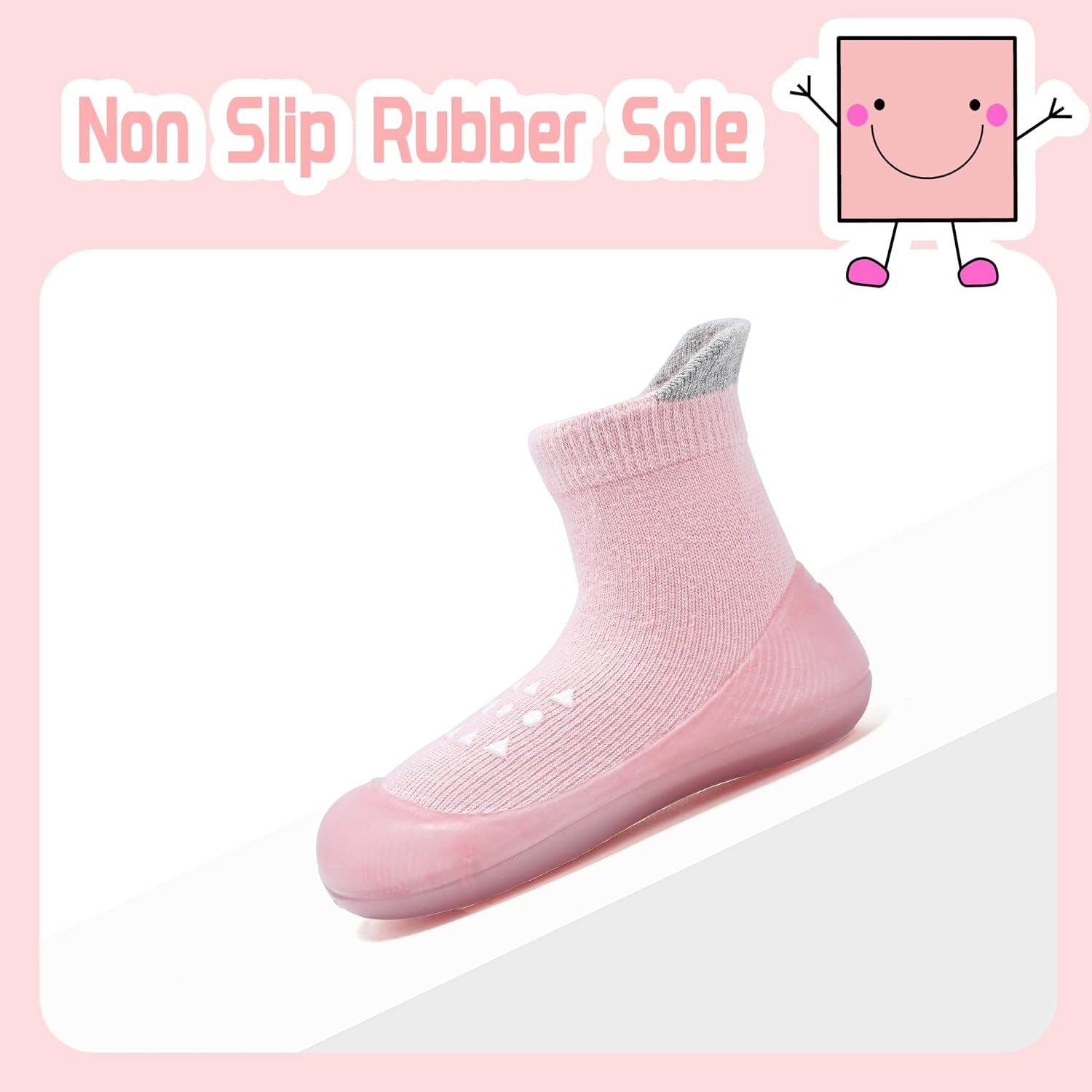 Baby Sock Shoes Boys Girls First Walking Shoes Soft Non Slip Slipper Infant