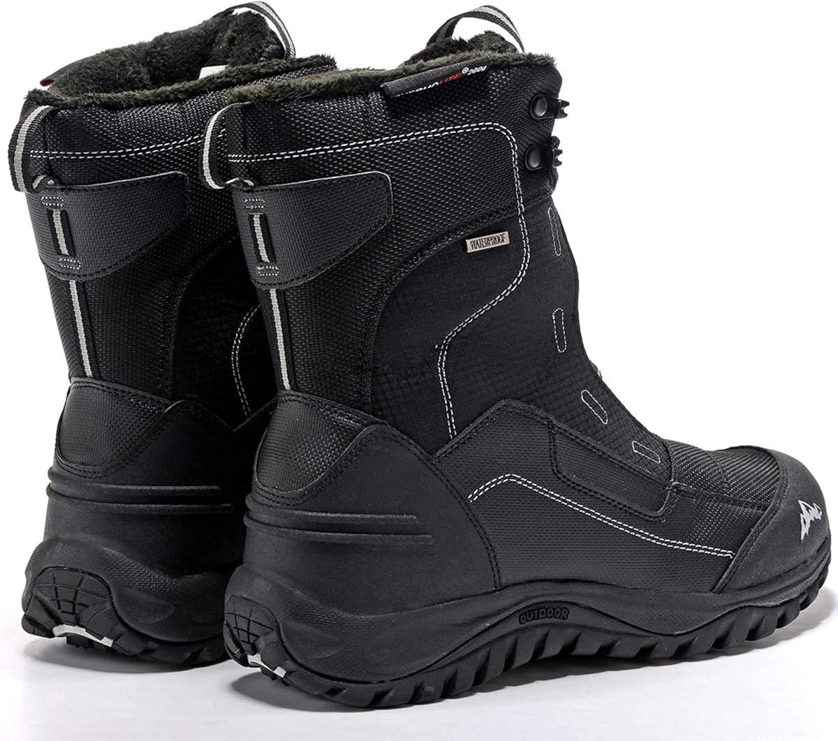 Miniatura 6 de ROCKMARK Botas de nieve de invierno para hombre, para exteriores, cálidas, de media pantorrilla, impermeables, duraderas, antideslizantes, cálidas,