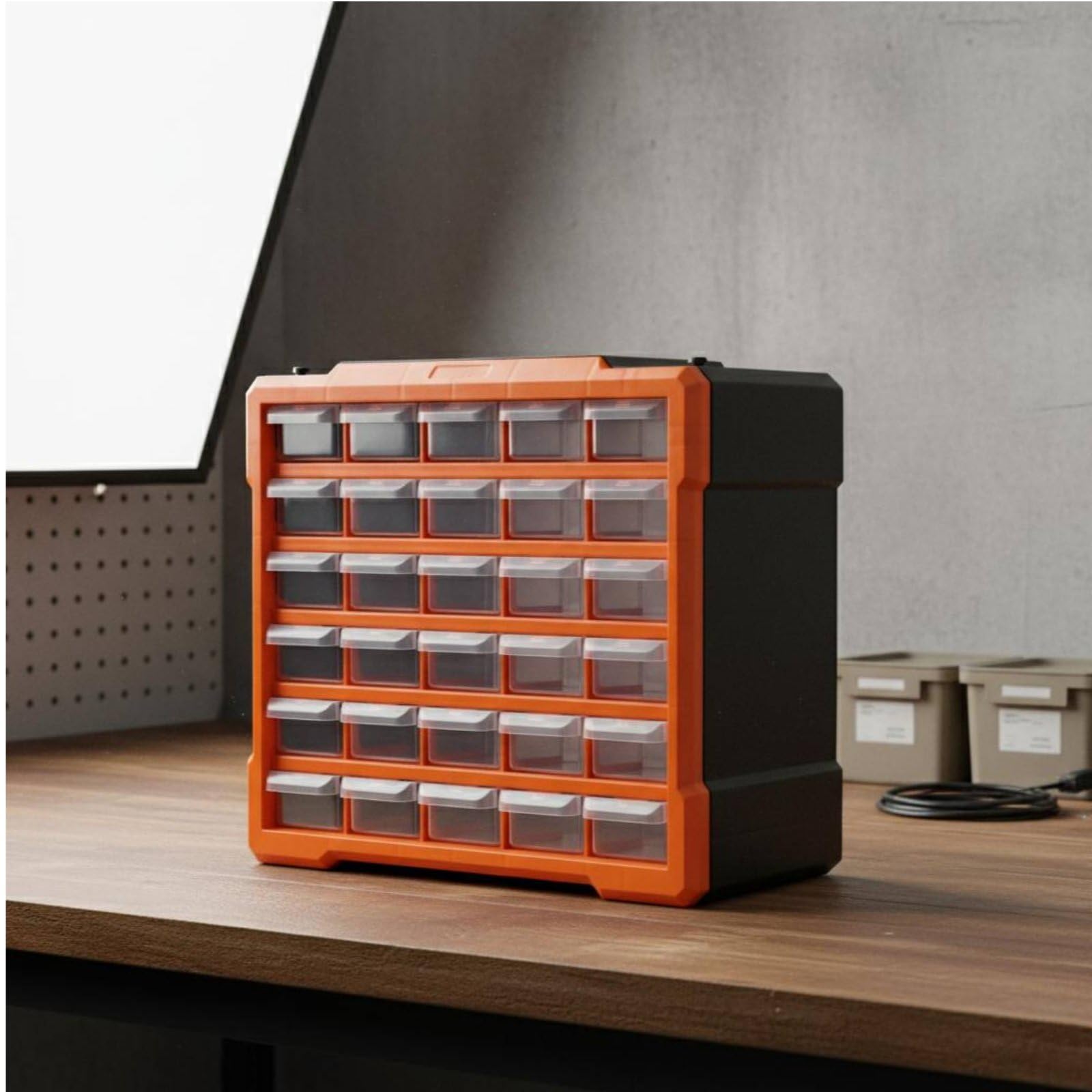 Cassettiera Porta Minuterie Resistente Organizzatore a Cassetti Compatto Scatola Portaoggetti per Artigiani, Banco da Lavoro