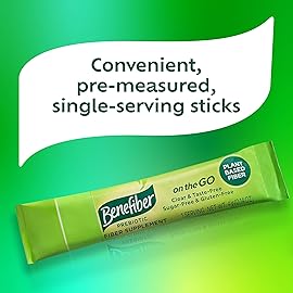 Benefiber On The Go Prebiotic Fiber Supplement Powder for Digestive Health, Daily Fiber, Unflavored - 72 Sticks