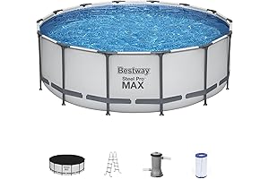 Bestway Steel Pro MAX Over the Ground Pool Set: Transform Your Backyard...