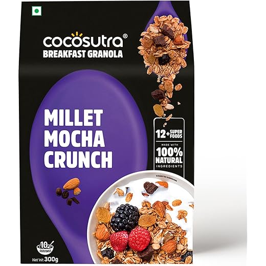 Cocosutra Millet Mocha Crunch Granola 300g 300 g
