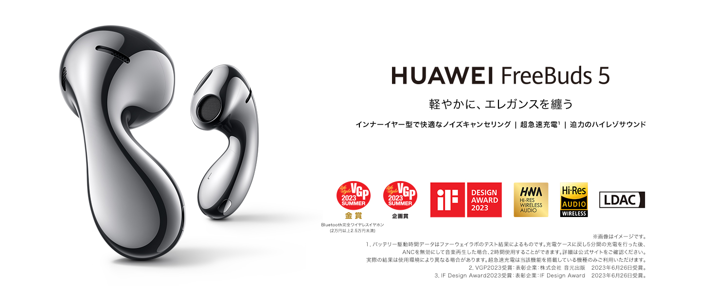 Amazon.co.jp: HUAWEI FreeBuds 5 完全ワイヤレスイヤホン Bluetooth