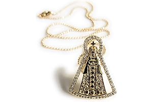 Virgen del Carmen Pendant Necklace 17.5 Inches Ball Chain Venezuelan Gifts