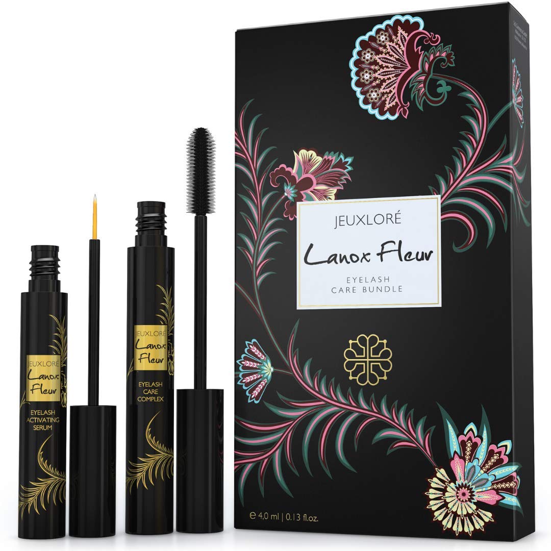 Eyelash Care Bundle - Eyelash Set with 4 ml Eyelash Growth Serum and 8 ml Eyelash Care Complex Pencil with CASTOR OIL and VITAMIN E - for Perfect Lashes and Eyebrows