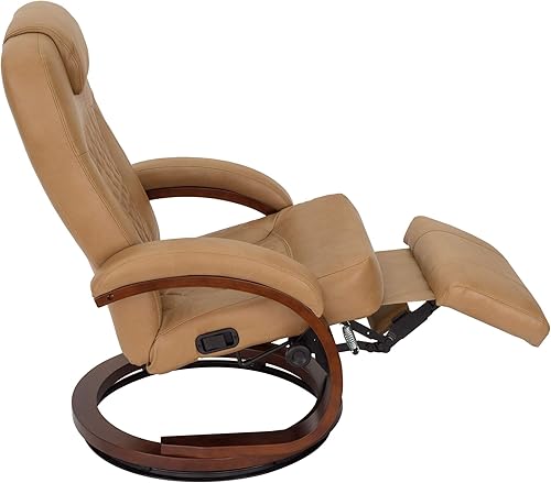 Miniatura 7 de RecPro Nash - Silla reclinable de 28 pulgadas, diseño moderno, mueble de caravana, base giratoria, silla reclinable (2 sillas, color caramelo)
