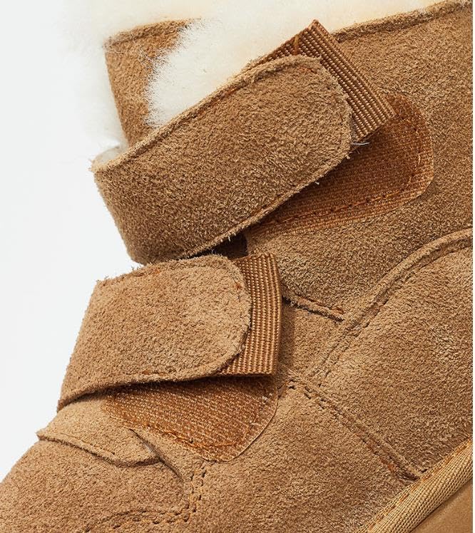 Kids Girls Boys Snow Boots artificial Suede Warm Faux Fur Lined Slip-on Ankle Boots Comfortable Anti-slip Outdoor Short Booties4