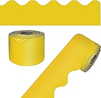 Vista 51 de Carson Dellosa Farmhouse 65 pies de bordes de tablaroca de gingham negro y blanco para tablón de anuncios, 1 rollo de borde festoneado para pizarra