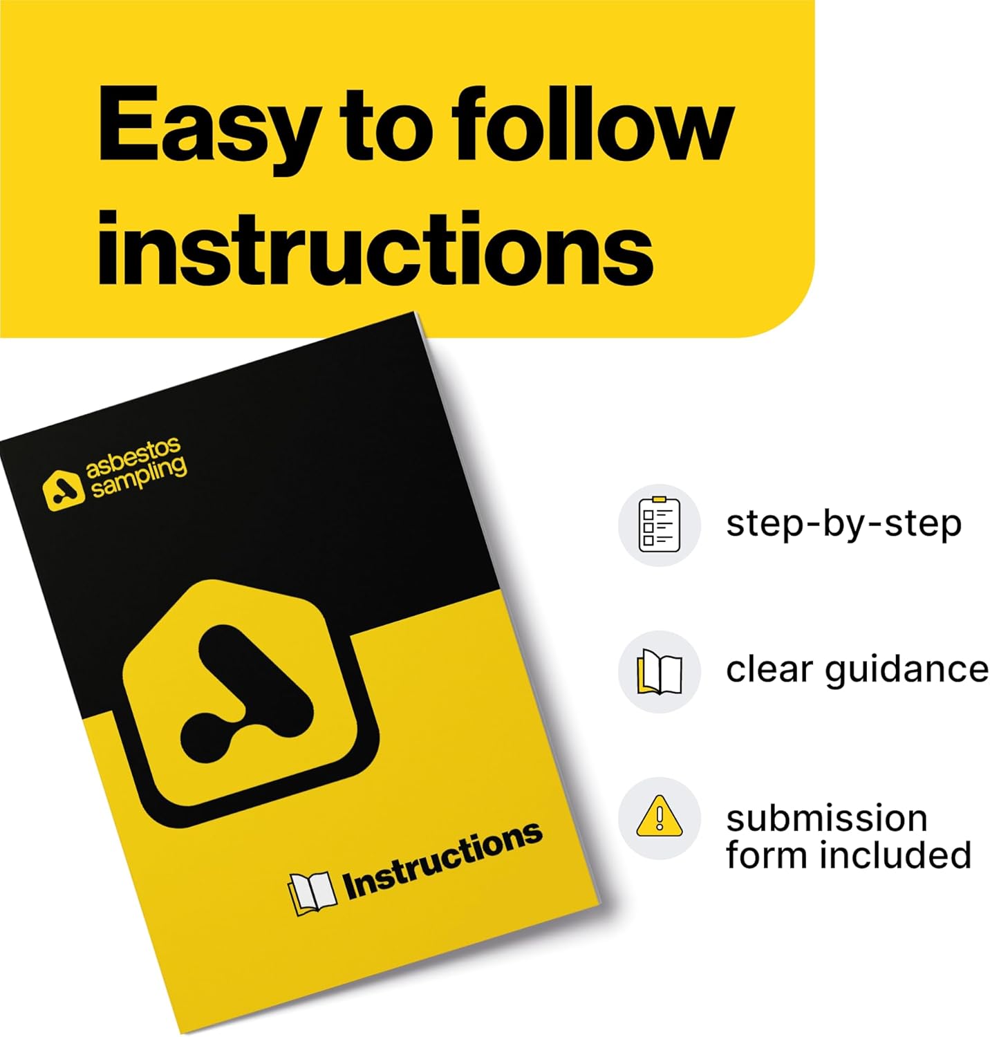 Asbestos Test Kit - Sample Only Testing - 72hr (3 Business Day) NVLAP lab Result with lab Testing fee Included. (2 Samples)