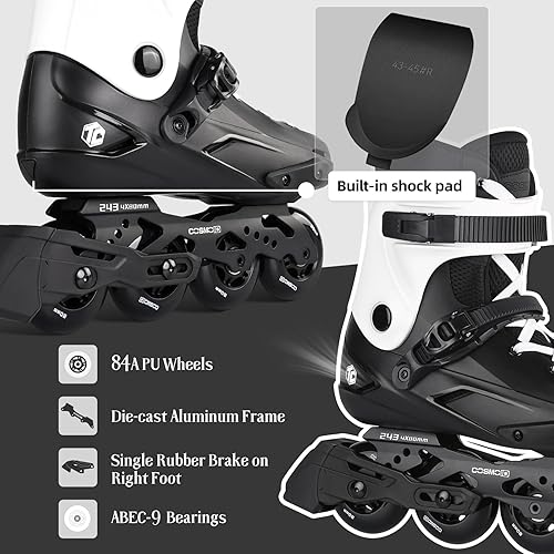 Miniatura 4 de TC - Patines en línea con casco y equipo de protección, patines para adultos y adolescentes con rodilleras, coderas y muñequeras, juego de seguridad
