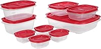 Rubbermaid EasyStore 18-Piece Large Food Storage Containers with Lids - Stackable, Durable, Made in USA