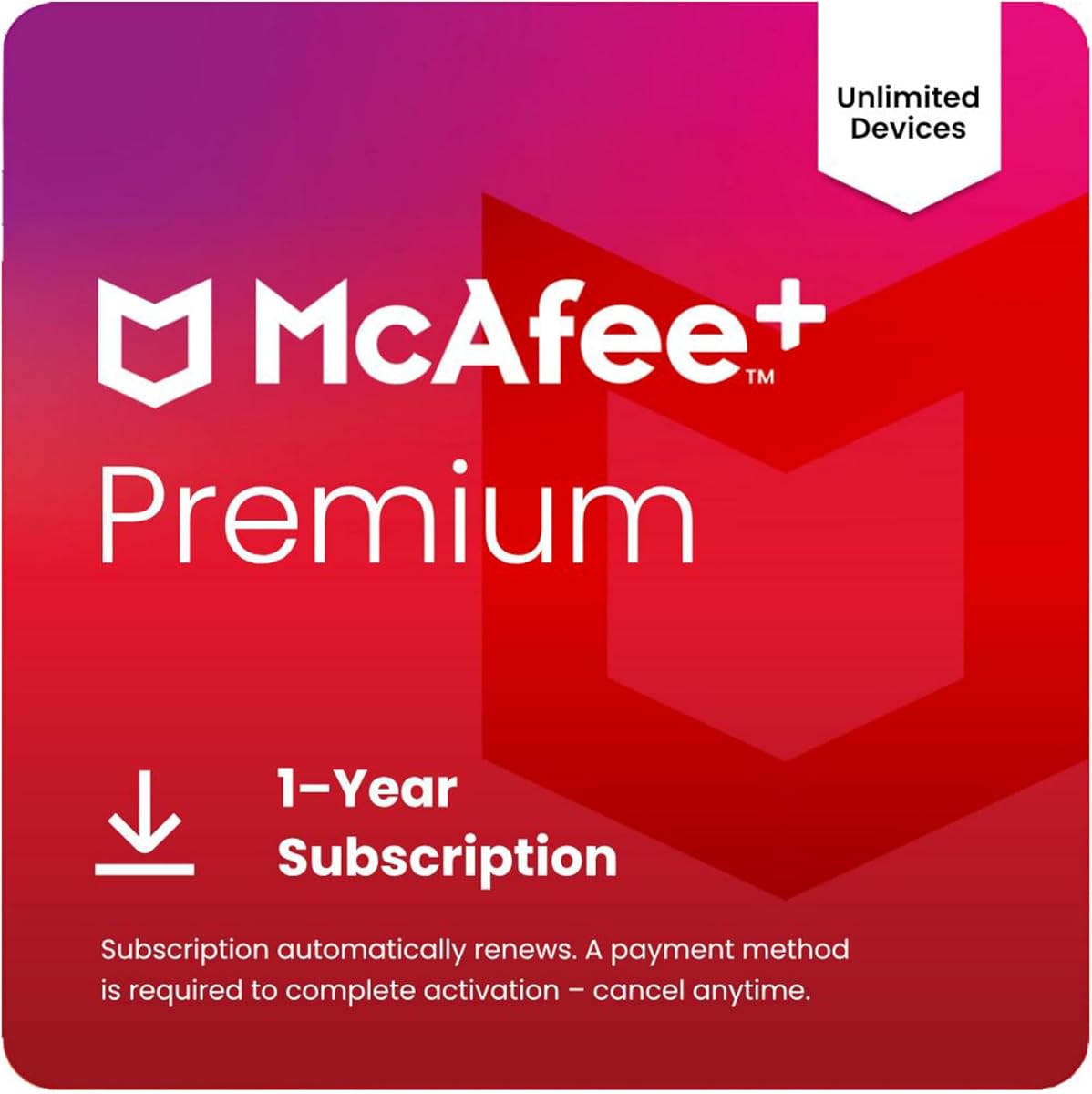 McAfee+ Premium Individual Unlimited Devices 2025 | Cybersecurity Software Includes Antivirus, Secure VPN, Scam Protection, Identity Monitoring | 1-Year Subscription with Auto-Renewal | Download