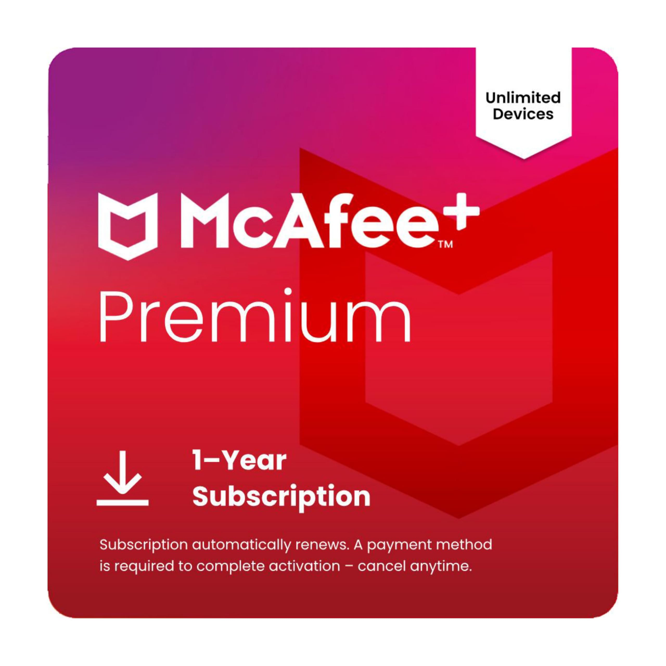 McAfee+ Premium Individual Unlimited Devices 2025 | Cybersecurity Software Includes Antivirus, Secure VPN, Scam Protection, Identity Monitoring | 1-Year Subscription with Auto-Renewal | Download