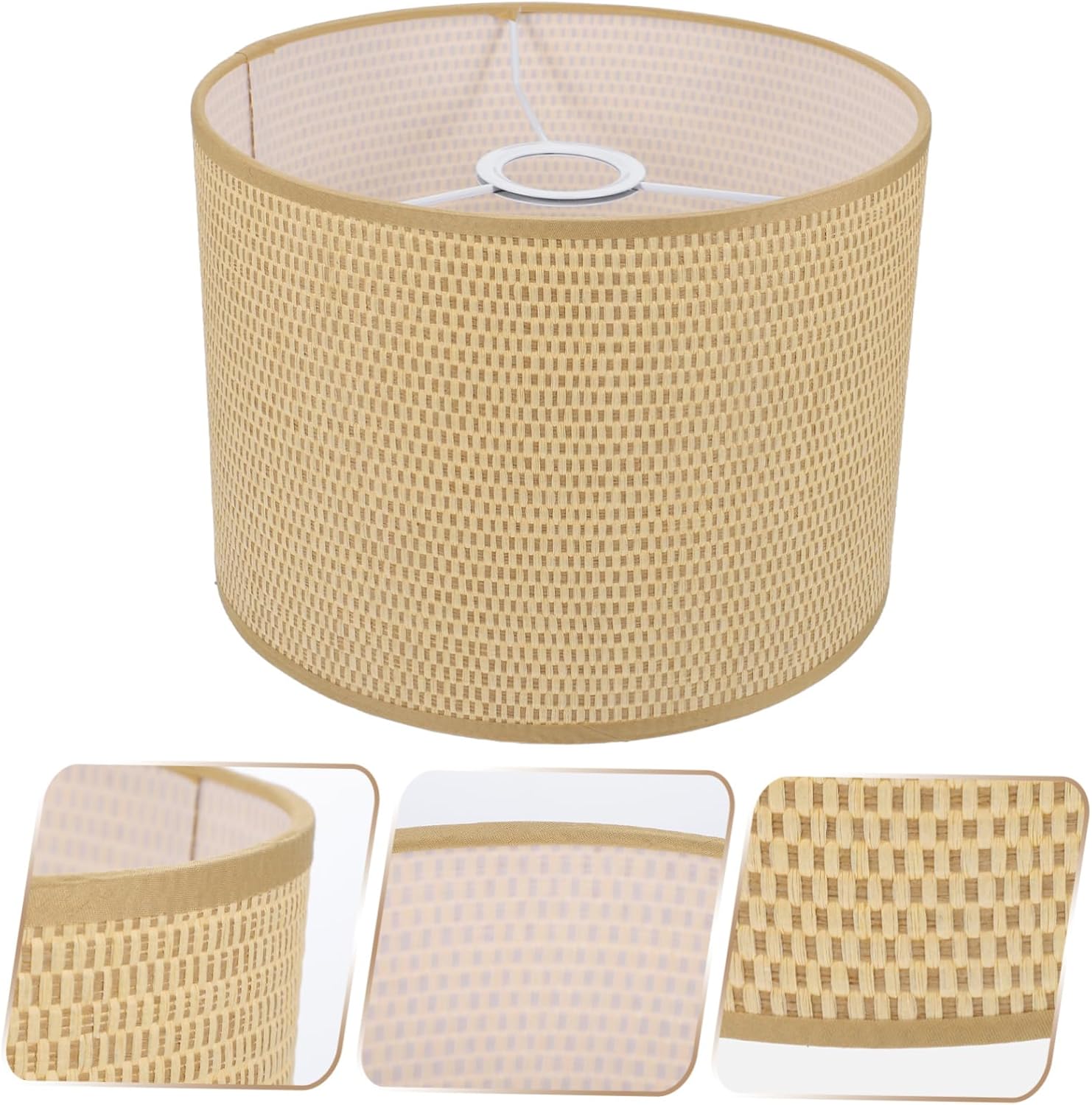 Fabric Lamp Shade Cylinder Cover Decorative Table and Floor Lamp Shade Softens Light Easy to Install and Fabric for Bedroom Living Room Study