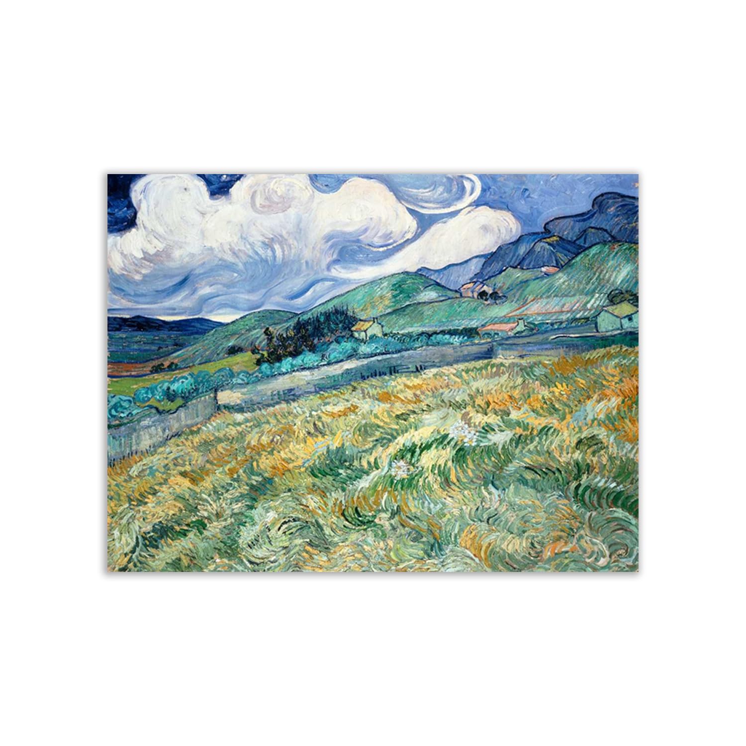 Poster Vincent Van Gogh Landscape from Saint-Remy 100x75cm pour habiller un mur vide