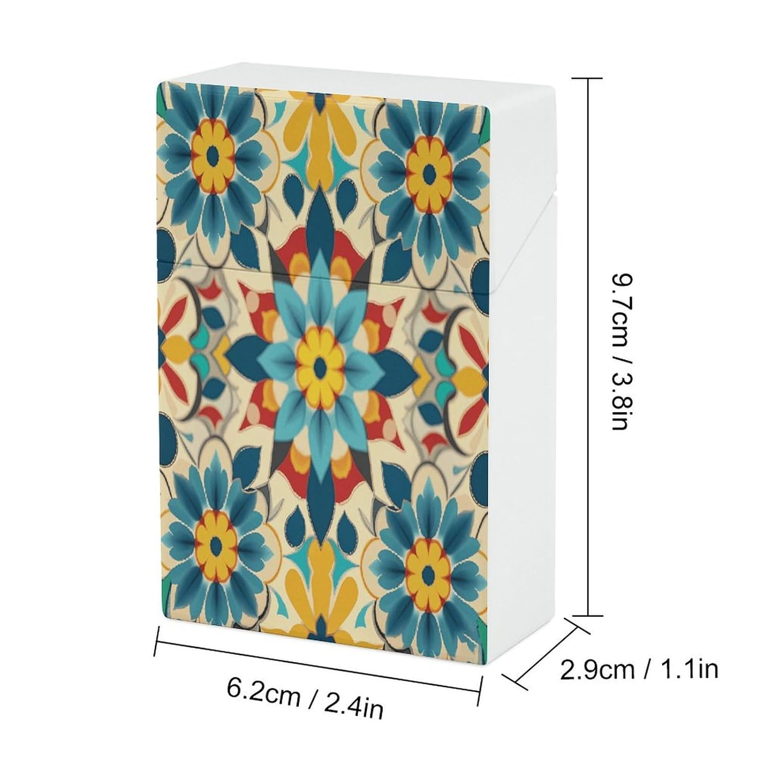 Colorful Arabic Editable File Yellow Cigarette Case Plastic Normal Size Cigarette Case Can Hold 20 Cigarettes Smoking Accessories King Size Cigarettes Box Cigs Protective Cover image 2