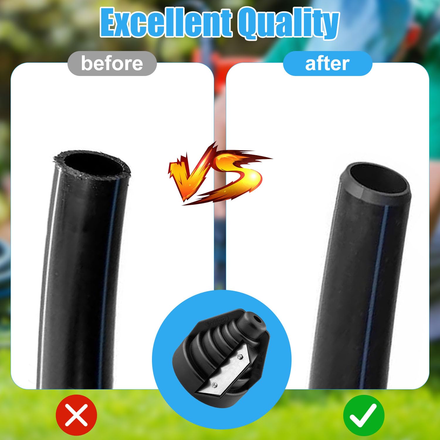 Ébavureur pour Tuyaux Plastiques, pour 20, 25, 32, 40, 50, 63 mm | Ebavureur avec Raccord pour Foret et Tournevis pour Tuyaux PE, PVC et PP, Noir