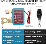 VIXKPIRR Coupe Circuit Batterie 12V avec Télécommande Sans Fil 240A - 3