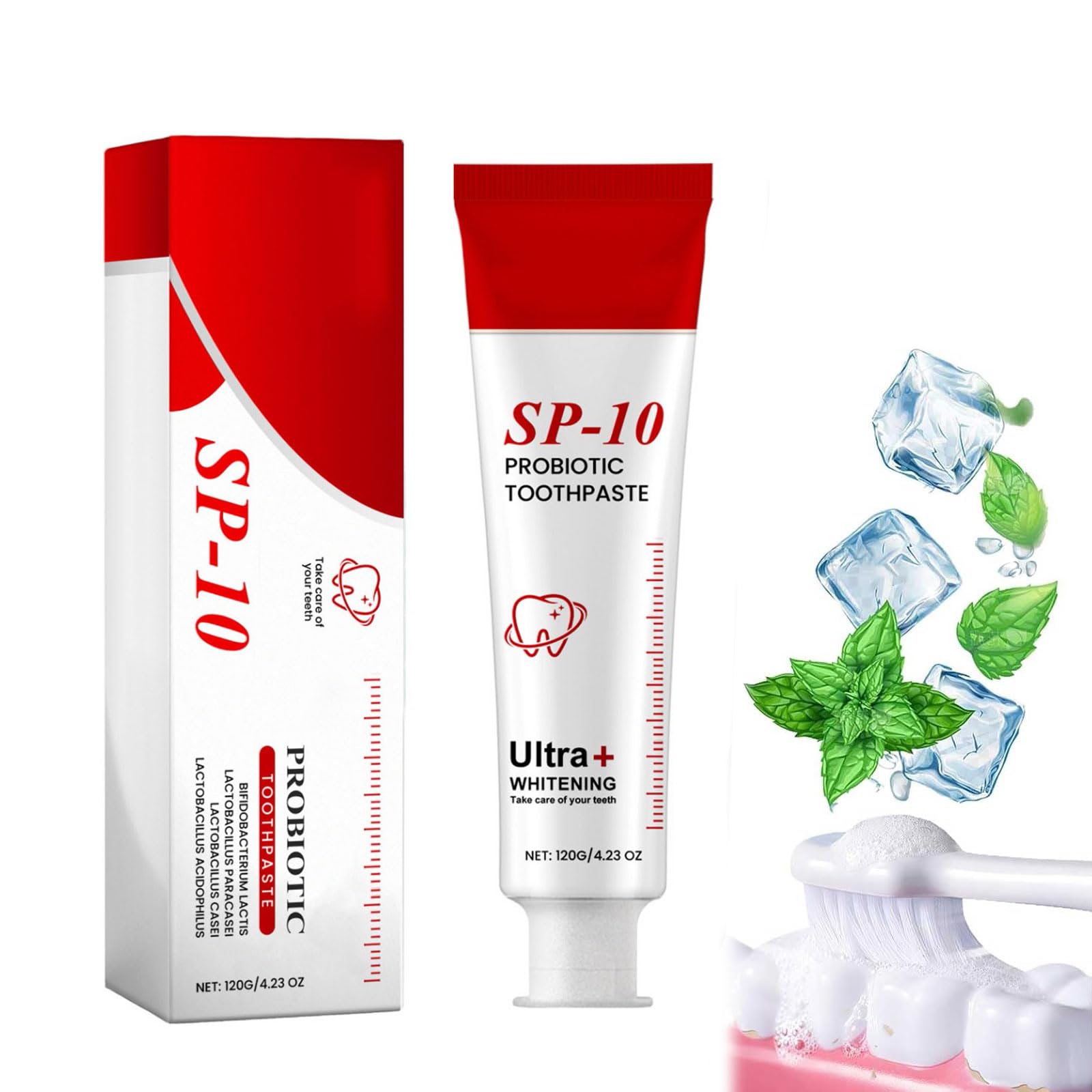 Super Probiotic-10 Toothpaste Sp-10 Ultra Whitening Toothpaste Fresh Breath Sp-10 Probiotic Stain Removal and Whitening Toothpastes Probiotic Toothpastes