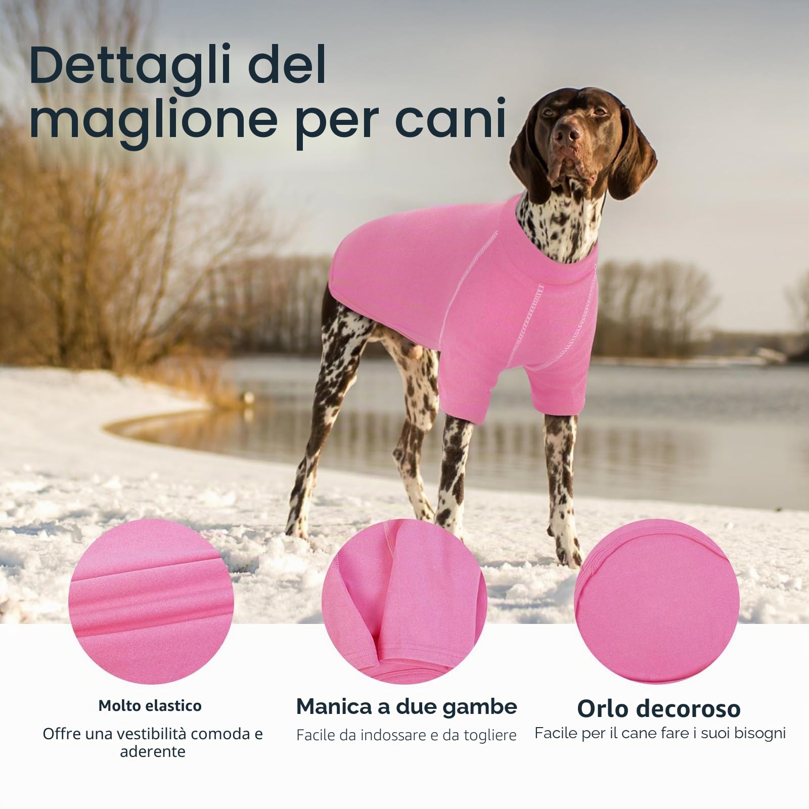 IECOii Maglione per cani di taglia grande, XXXXL, per cani di taglia XL, per cani di taglia XL, per cani di taglia XL, per cani di Natale, doberman, alano, rosa, 4XL
